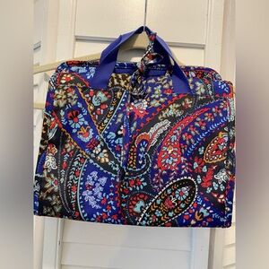 VERA BRADLEY “Hanging Travel Case/Make-Up” 11.5x28.5” Royal Blue *AS IS* EUC